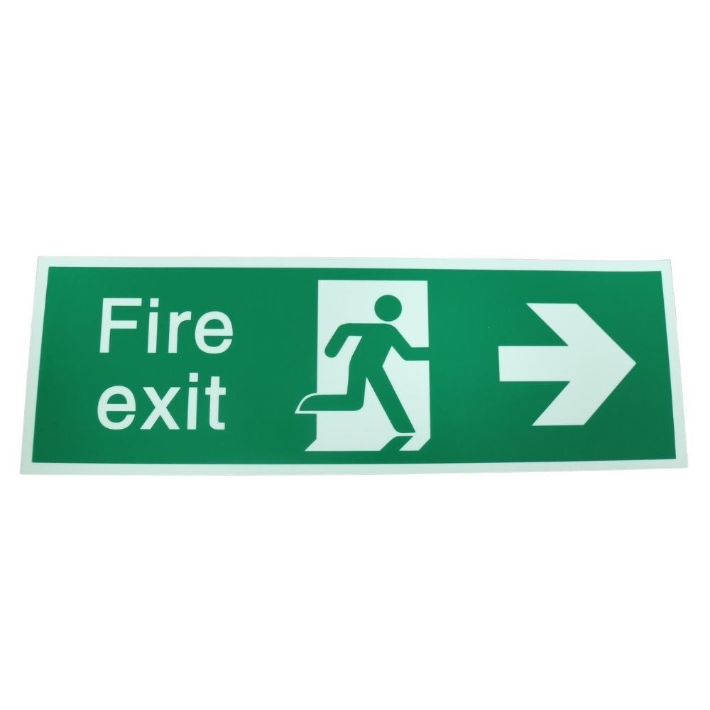 1 MM Thickness Photoluminescent Safety Exit Sign With Glowing Brightness Mcd/M2