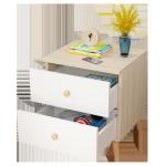 White 35kg 14inch Width Nightstand Bedside Table With Drawers