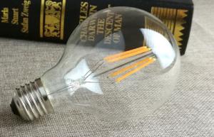 Quality Energy Saving G80 Filament Led Lamp E27 With Nickelplated Aluminum wholesale
