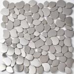 Commercial Pebble Metallic Mosaic Tiles Mosaic Pieces For Shower Floor