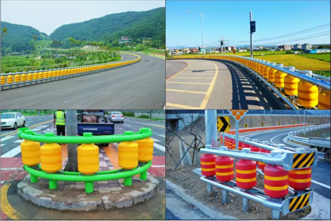 Road Safety Rotary Guardrail EVA/PU Foam Drum Barrel with ISO9001 2008 Certification