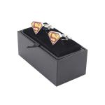 Cardboard Custom Logo Black Cufflink Box Handmade 80*68*40mm Size
