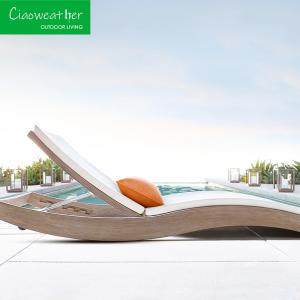 Quality Sun Lounger Hotel Patio Modern Resort Beach Chaise Villa Pool Lounge Chairs Outdoor Pool Teak Outdoor Sun Lounge Chair wholesale