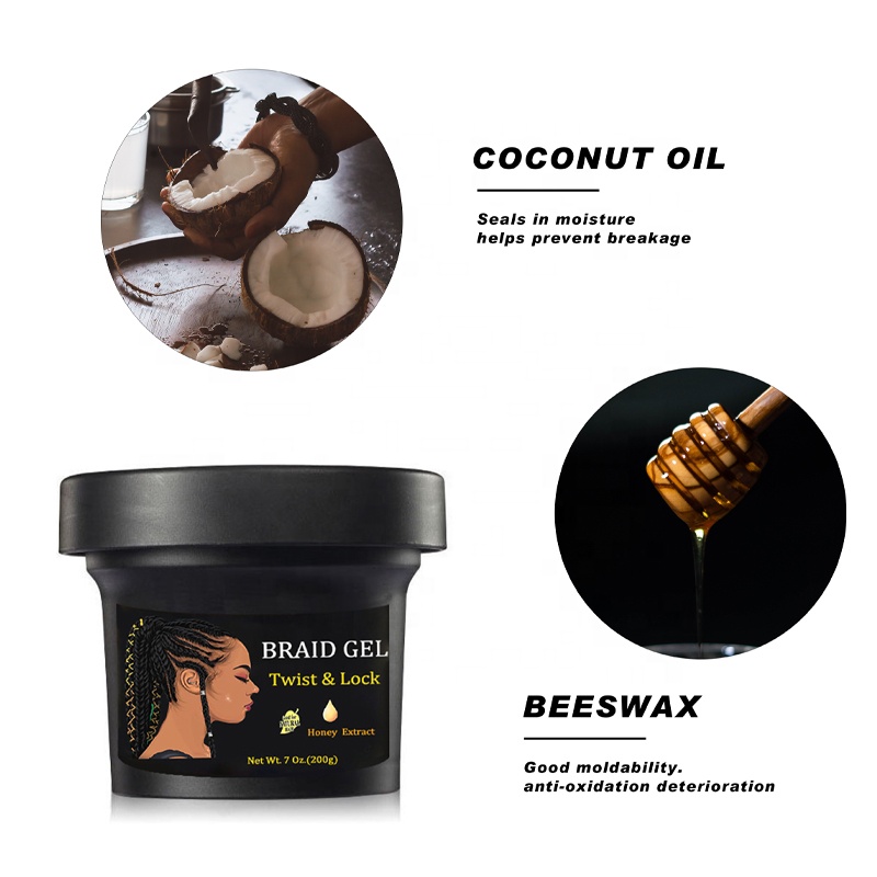 Salon Hair Color Braiding Gel for Extreme Hold and Non-Flaking Control All Hair Types
