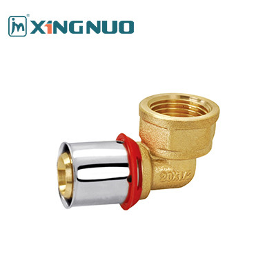 Copper Nickel Compression Fittings For Gas Media Al Pex Fittings Red Color 1/2"/3/4"/1" Brass Press Plumbing Pex Fitting