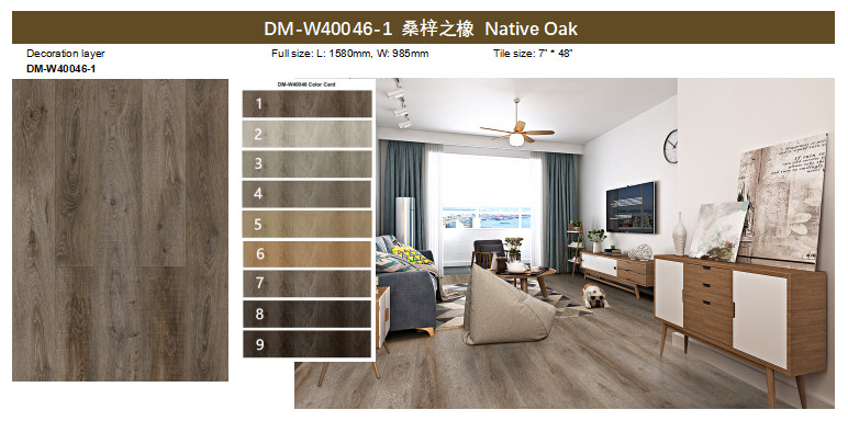 7''X48'' 0.5mm Rigid Core SPC Native Oak Unilin Click GKBM DM-W40046