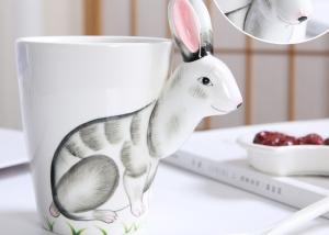Quality Cartoon Rabbit Hand Painted 450ml Heat Press Mugs wholesale