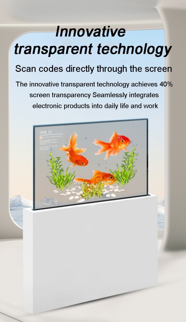 Transparent LCD Touch Screens Digital Signage , 4k OLED Transparent Display Panel