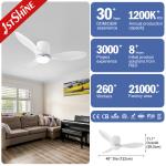 5 Speed Plastic Ceiling Fan White Finished Electric Fan with motor