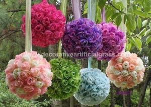 Quality 15cm 20cm 30cm Artificial Flower Ball Wedding Flower Arrangement wholesale