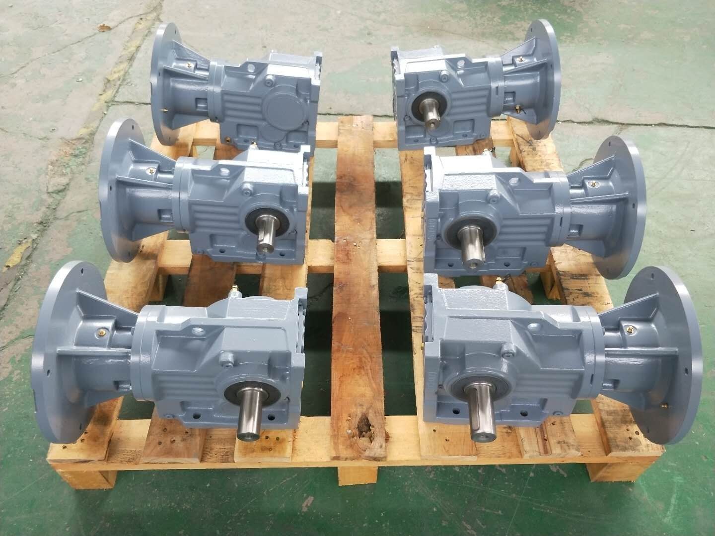 High Torque Inline Motor Gearbox Helical Bevel Speed Reducer
