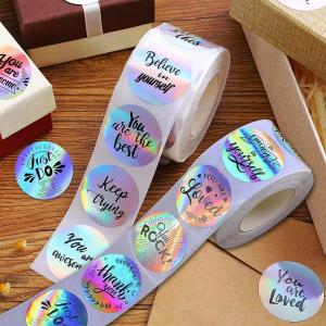 Quality Packaging Synthetic Label Paper Sticker Roll Round Circle Waterproof wholesale