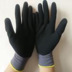 Black Extreme Cold Weather Work Gloves , Workman'S Thermal Safety Gloves