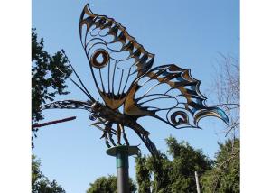 Quality Giant Garden Insect Outdoor Metal Sculpture Stainless Steel Butterfly For Landscape wholesale