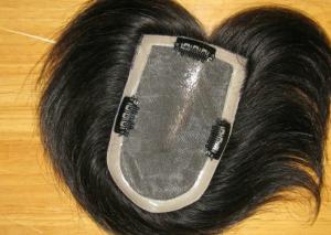 Quality 8 Inch Straight Chinese Human Lace Top Closure Toupee / Black Hair Weave wholesale