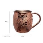 Large 18oz Moscow Mule Mugs Stainless Steel Copper Wine Cup With Classic Handle