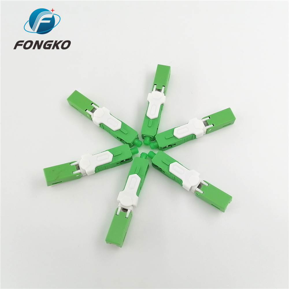 Standard Green Field Fiber Optic Fast Connector SC/APC FKSA022