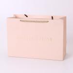 Pink Jewelry Bag Paper Bag Manufacturer Pink Gift Bag With Gold Foil Logo