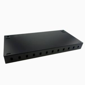 Quality Rack Mounted Fiber Optic Termination Box 12 Port 425mm*200mm*44mm wholesale