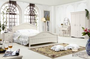 Quality modern white solid wood bed room furniture wholesale
