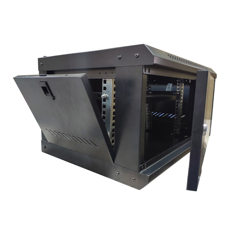 Locking Network Server Rack With Cable Management And Key Lock