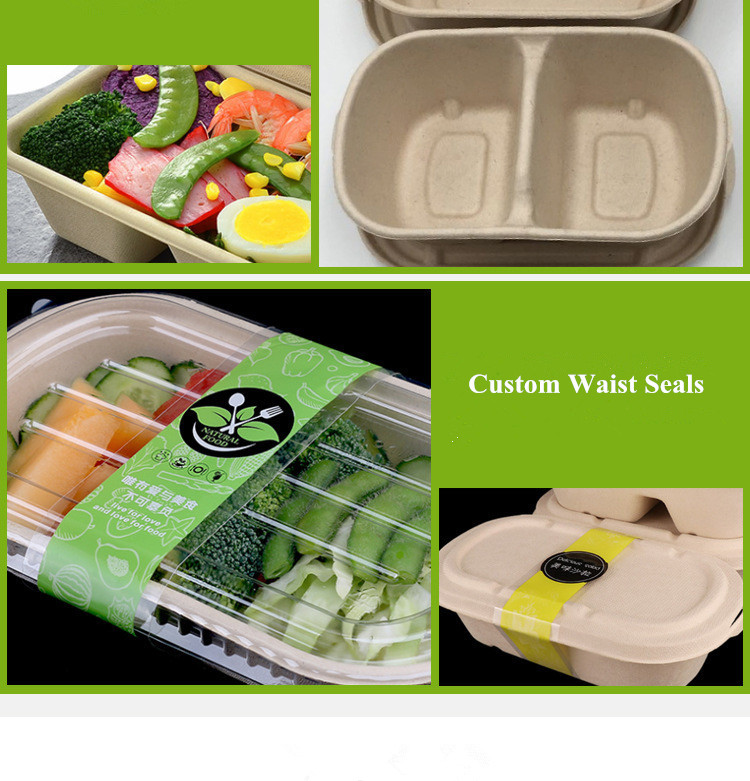 Biodegradable Sugarcane Bagasse Food Container Bamboo Pulp Food Container Boxes