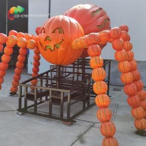 Quality Customizable Fiberglass Animatronic Halloween Pumpkin Spider For Halloween Festival wholesale