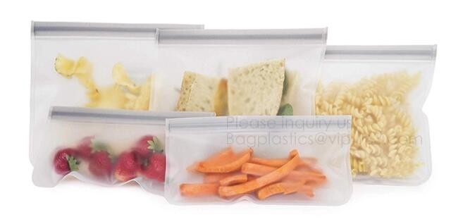 Reusable BPA Free Food Grade Preservation Storage Silicone Food Fresh Bag,Silicone Plastic Packaging Food Zip Silicon Fr