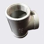 Asme B16.9 Steel Forged Pipe Fittings Threaded Tee Stainless Steel 304/316 Equal