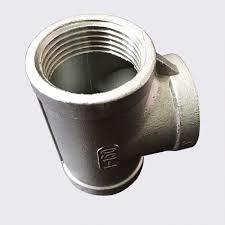Asme B16.9 Steel Forged Pipe Fittings Threaded Tee Stainless Steel 304/316 Equal