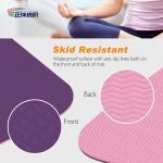 TPE Door Carpet Mats 24"X72" Anti Slip 6mm Triple Layers Aerobic Exercise Yoga