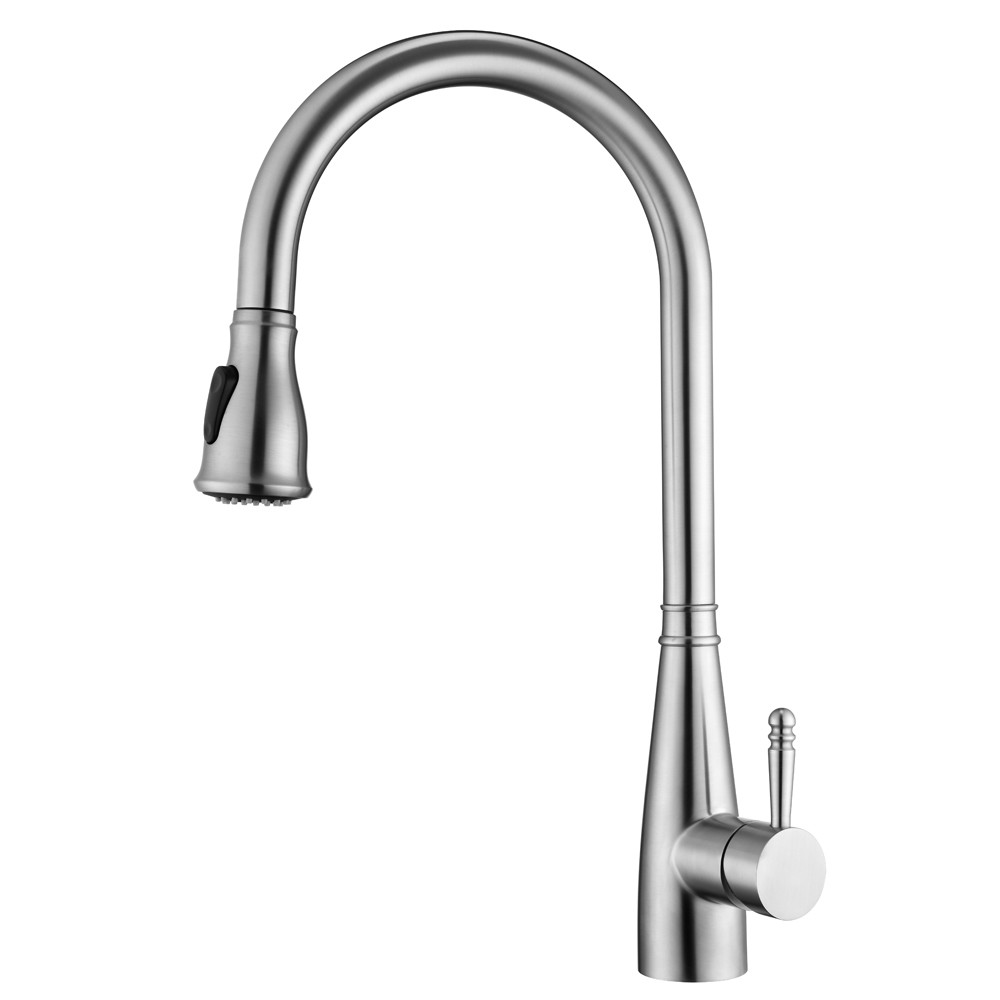 Motion Activated Pull Down Kitchen Faucet 18/10 Stainless Steel Rotatable Kitchen Tap