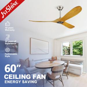 Quality 5 Speed Choice Remote Control Wood Ceiling Fan for Indoor Villa Energy Efficiency wholesale