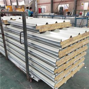 Quality soundproof 50mm rock wool sandwich clean room panel with 0.426mm wholesale
