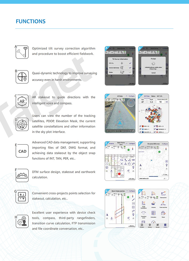 Multi Star System Core GPS 800 Channels Base And Rover GNSS Receiver Non-Condensing Hi-Target V200 RTK GNSS