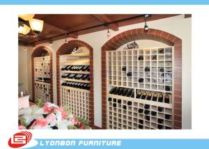 Quality Little Cubicle Wood Display Cases MDF For Wine , Retail Wood Showcases wholesale