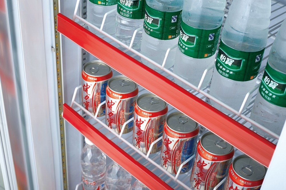 2000L SUS304 Glass Door Beverage Fridge , Removable Commercial Beverage Cooler