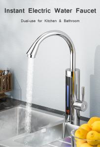 Quality ABS Electric Hand Wash Tap SS304 Electric Kitchen Water Heater Tap 2-3L/Min wholesale