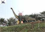 Robotic Animal Outdoor Dinosaur , Animatronic Brachiosaurus Dinosaur Lawn