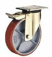 Quality Total Brake cast iron PU Caster (Europe) wholesale