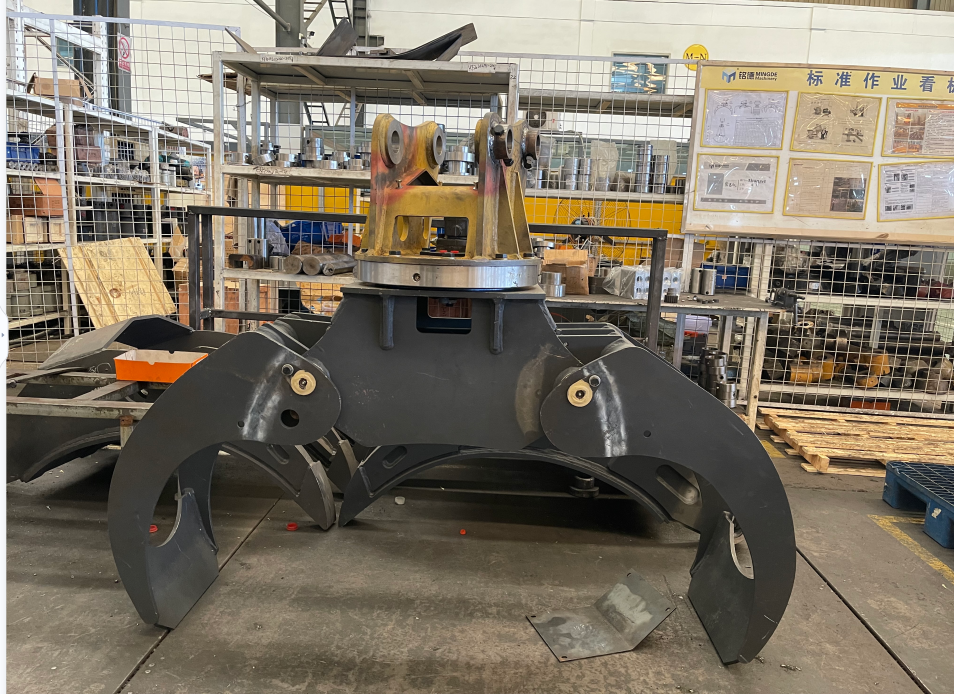 Hydraulic 360 Rotating Log Grapple For Excavator Q355B Material