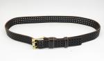 Cutout Pattern Mens Solid Leather Belts , Men'S Fashion Leather Belts FK11855