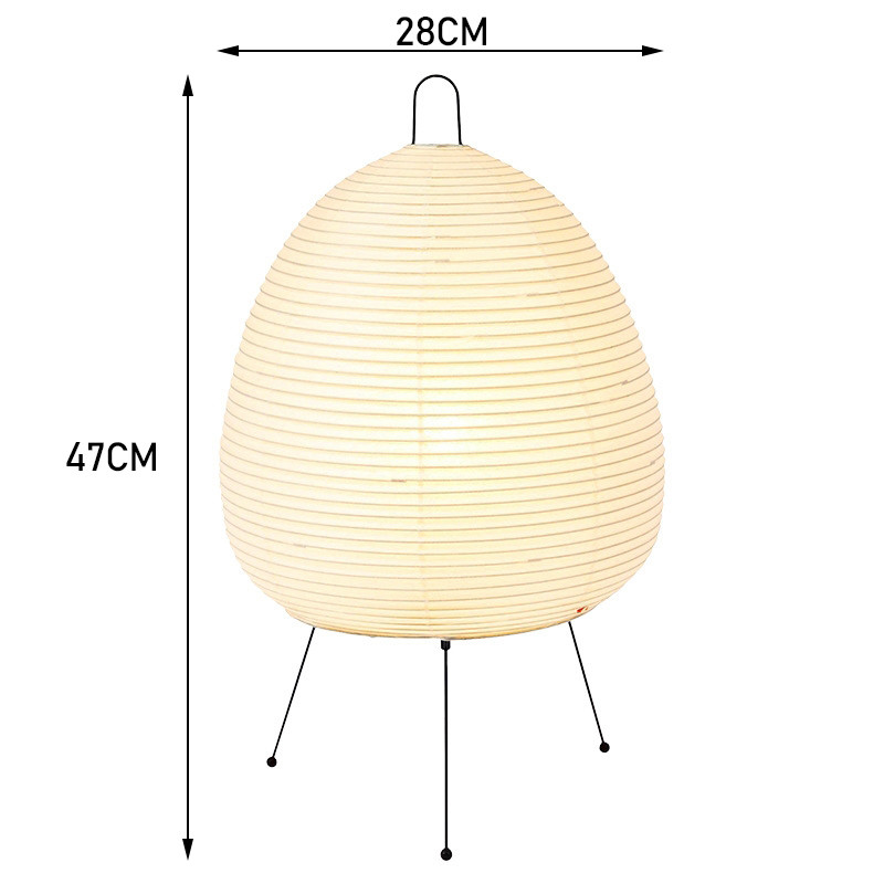 Noguchi Rice Paper Table lights Japanese Paper Lantern Standing Table Lamp Eye-Protection Bedside Lamp（WH-MTB-251)