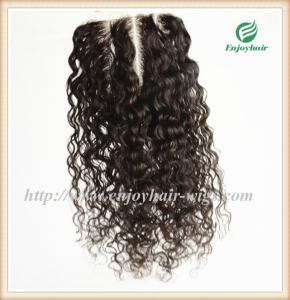 Quality Lace top closure 5''x5''brazilian virgin hair natural color wave 10''-24''L three way wholesale