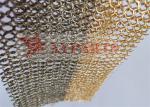 Architectural Metal Round Ring Mesh Curtain With SS Eletroplating