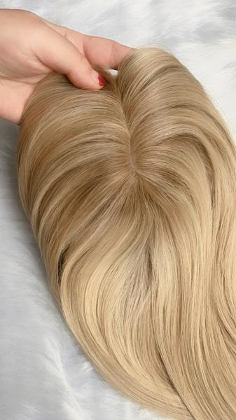 Balayge color blonde color silk topper Jewish topper Kosher topper for hair loss