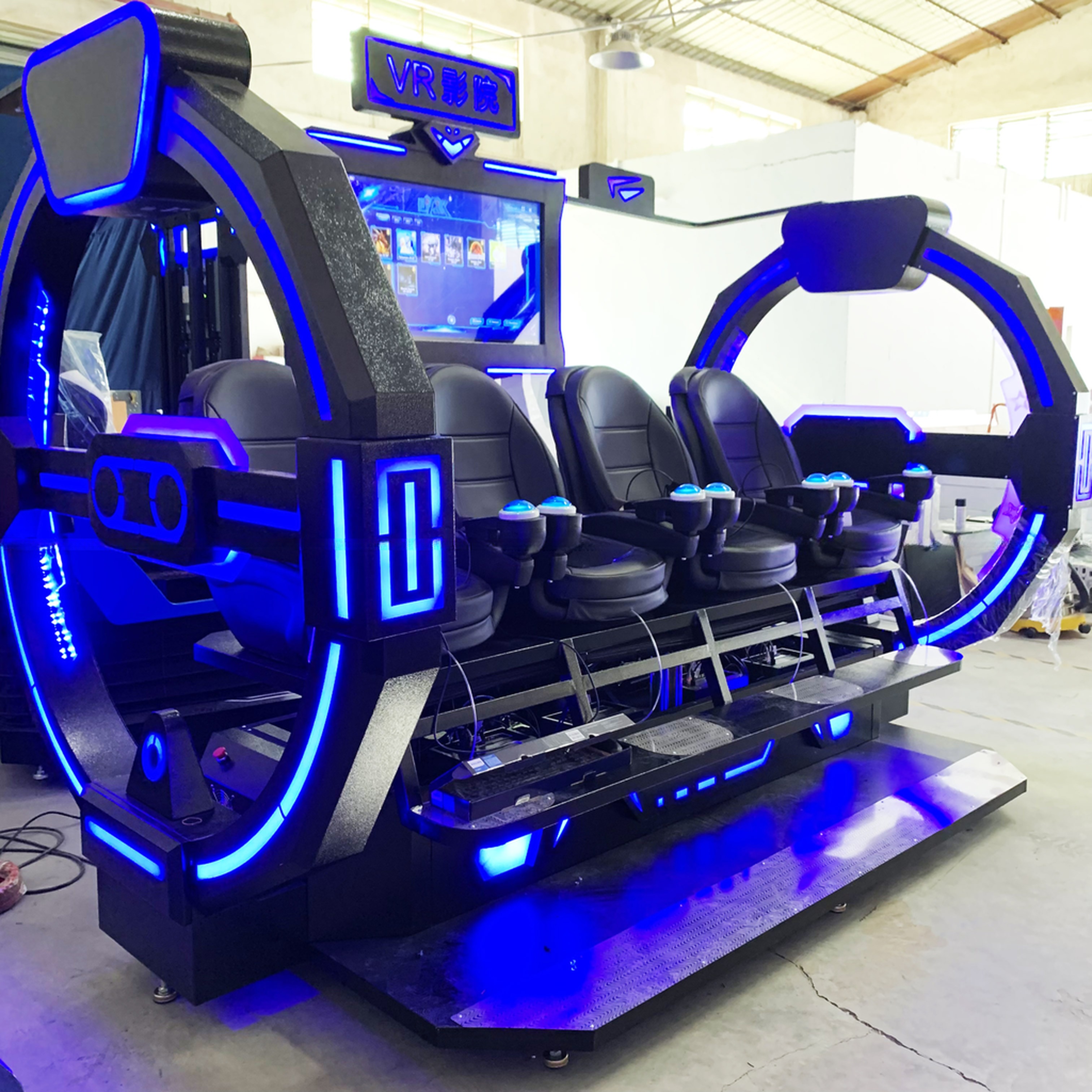 Super vr egg chair 2 / 3 / 4 seat multiplayer 9D VR All In One vr roller coaster game vr simulator machine