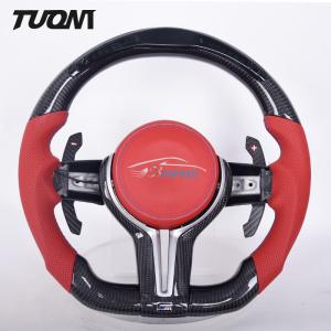 Quality Lightweight Luxury Cars Carbon Fiber Bmw Steering Wheel With LED Paddles wholesale