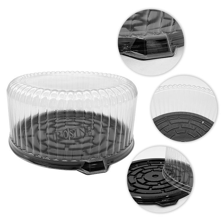 Food Grade 10 Inch Disposable Cheesecake Containers With Snap On Lid