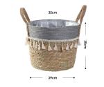 Handicraft Natural Seagrass Storage Basket With Handle ECO Friendly Kids Toy